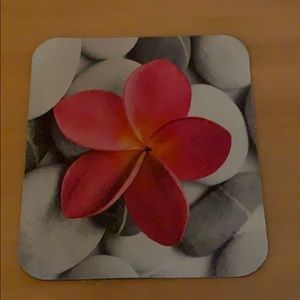 Pink flower mousepad